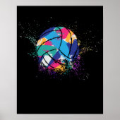 Colorful Volleyball Poster (Voorkant)