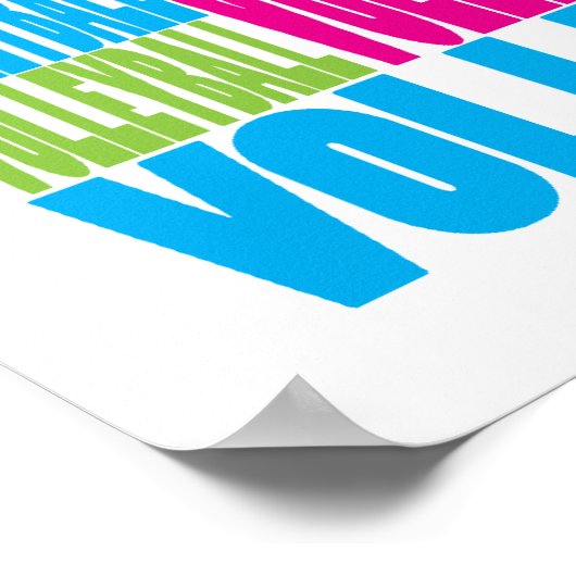 Colorful Volleyball Poster (Hoek)