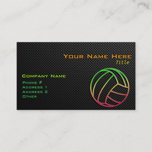 Colorful Volleyball Visitekaartje (Voorkant)