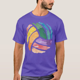Colorful VolleyballCute Colorsplash Ball Girls T-s T-shirt