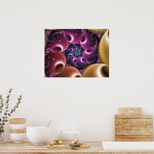 Colorful Vortex Spiral Poster (Keuken)
