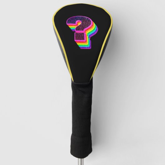 Colorful Vraag Mark? Golfheadcover (Voorkant)