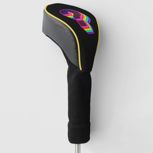 Colorful Vraag Mark? Golfheadcover (Schuin)