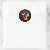 Colorful Vraag Mark? Ronde Sticker (Tas)