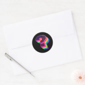 Colorful Vraag Mark? Ronde Sticker (Envelop)