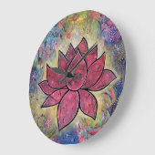 Colorful, vreedzame Lotus Clock Grote Klok (Hoek)