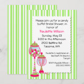 Colorful Vrijgezellenfeest Snoep Buffet Invitation Kaart (Voorkant / Achterkant)