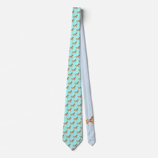 Colorful Walking Carousel Horse Stropdas (Voorkant)