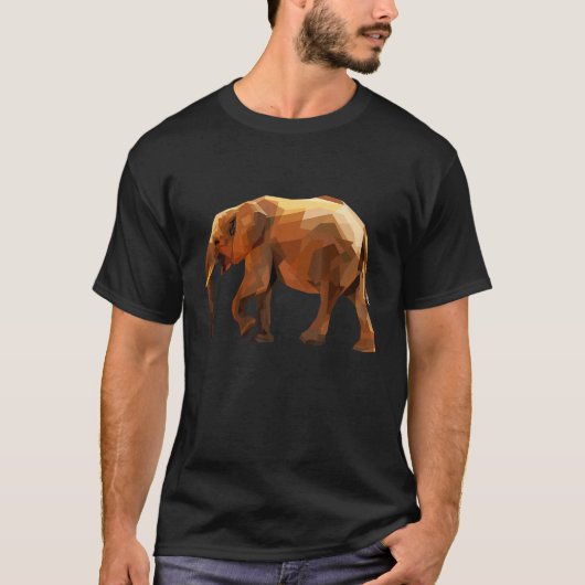 Colorful Walking Elephant Graphic T-shirt (Voorkant)