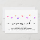 Colorful Walking Paws Moving Announcement Kaart (Voorkant)