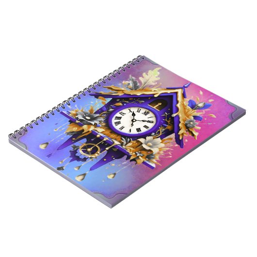 Colorful wall clock notitieboek (Linkerzijde)