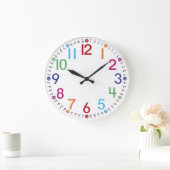 Colorful wall clock, round acrylic clock grote klok (Huis)