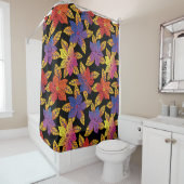 Colorful Warm Flowers Douchegordijn (In situ)