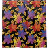 Colorful Warm Flowers Douchegordijn (Voorkant)