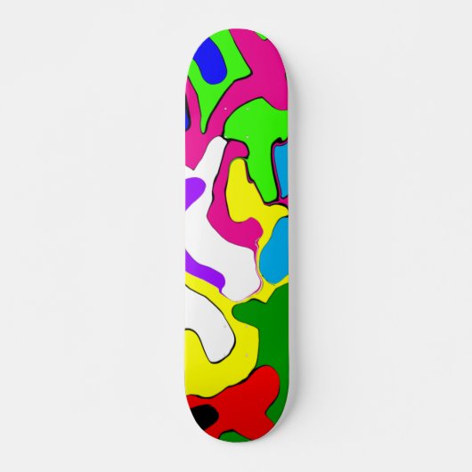 Colorful Warped Skateboard (Voorkant)