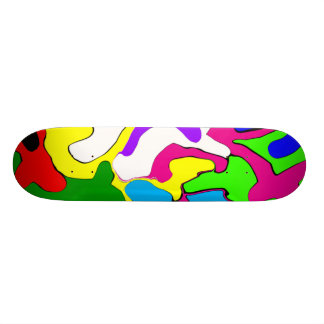 Colorful Warped Skateboard
