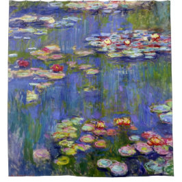 Colorful Water Lily Pond Reflecteert Fine Art Douchegordijn