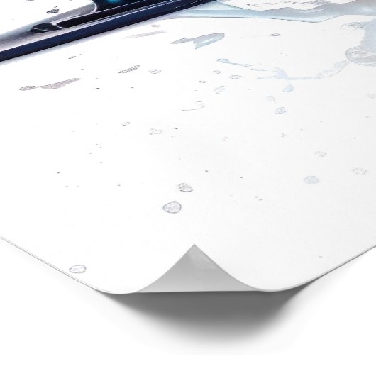 Colorful Water Splash Abstract Art Poster (Hoek)