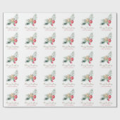 Colorful Watercolor Artistic Christmas Script Cadeaupapier (Vlak)