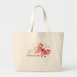 Colorful Watercolor butterfly motivational boho  Grote Tote Bag