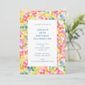 Colorful Watercolor Confetti Birthday Celebration Kaart (Staand voorkant)