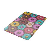 Colorful Watercolor Donuts with Sprinkles Pattern Badmat (Gekanteld)