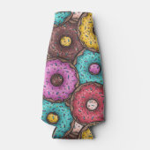 Colorful Watercolor Donuts with Sprinkles Pattern Flesjeskoeler (Voorkant)