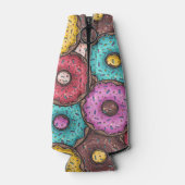 Colorful Watercolor Donuts with Sprinkles Pattern Flesjeskoeler (Achterkant)