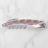 Colorful Watercolor Donuts with Sprinkles Pattern Kurkentrekker (Achterkant)