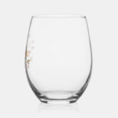 Colorful Watercolor Floral Elegant Custom Wedding Wijnglas Zonder Voet (Links)