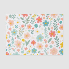 Colorful Watercolor Floral  Tissuepapier