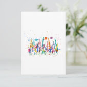 Colorful Watercolor Flowers Kaart (Staand voorkant)