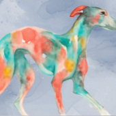 Colorful Watercolor Greyhound Fine Art Poster