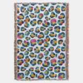 Colorful Watercolor Leopard Print Pattern Deken (Voorkant Verticaal)