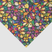 Colorful Watercolor Mosaic Stained Glass Decoupage Tissuepapier (Detail)