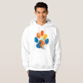Colorful Watercolor Paw Print Art Pet Love Dog Cat Hoodie (Voorkant volledig)