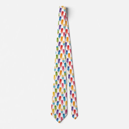 Colorful Watercolor Popsicle Pattern Stropdas (Voorkant)