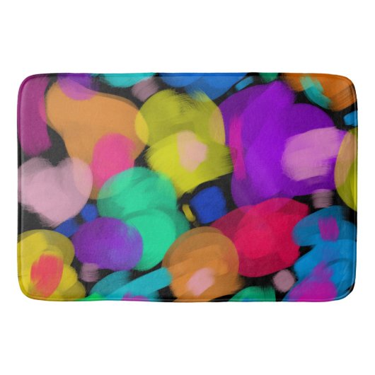 Colorful watercolor print badmat (Voorkant)