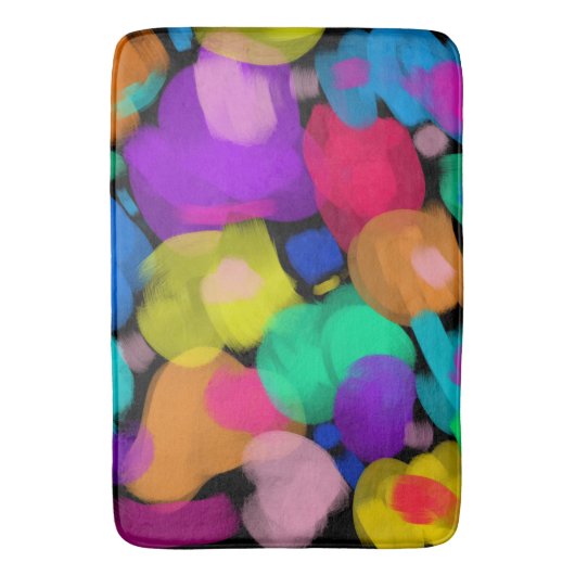 Colorful watercolor print badmat (Voorkant Verticaal)