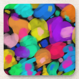 Colorful watercolor print bier onderzetter