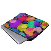 Colorful watercolor print laptop sleeve (Voorkant onderkant)