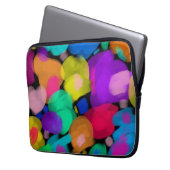 Colorful watercolor print laptop sleeve (Voorkant Links)
