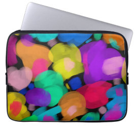 Colorful watercolor print laptop sleeve