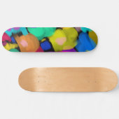 Colorful watercolor print persoonlijk skateboard (Horizontaal)