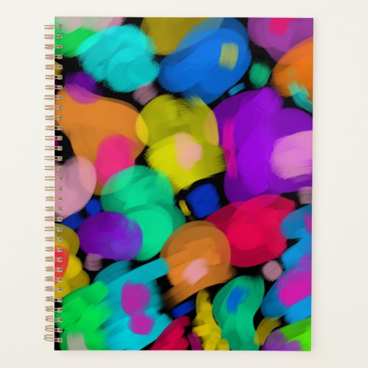 Colorful watercolor print planner (Voorkant)