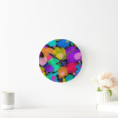 Colorful watercolor print ronde klok (Huis)