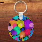 Colorful watercolor print sleutelhanger (Voorkant)