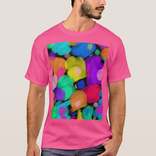 Colorful watercolor print t-shirt (Voorkant)