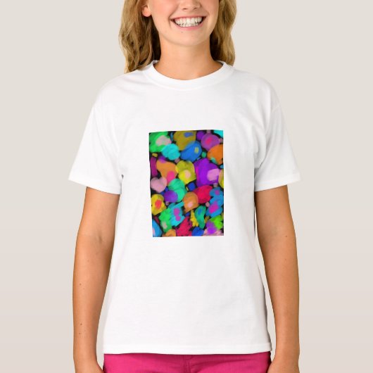 Colorful watercolor print t-shirt (Voorkant)