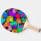 Colorful watercolor print tafeltennisbatje (Zijkant)
